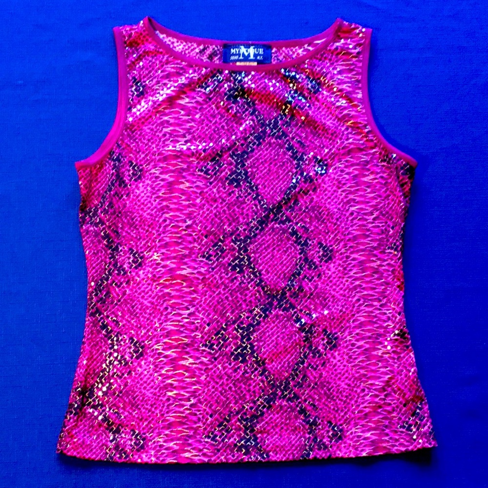 Sequined, Snakeskin-Printed Shirt
